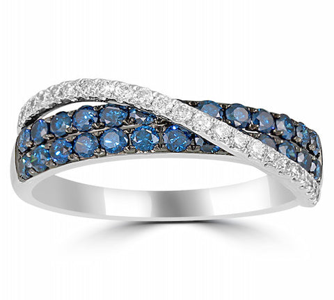 14K GOLD BLUE DIAMOND RING SKU# 20012