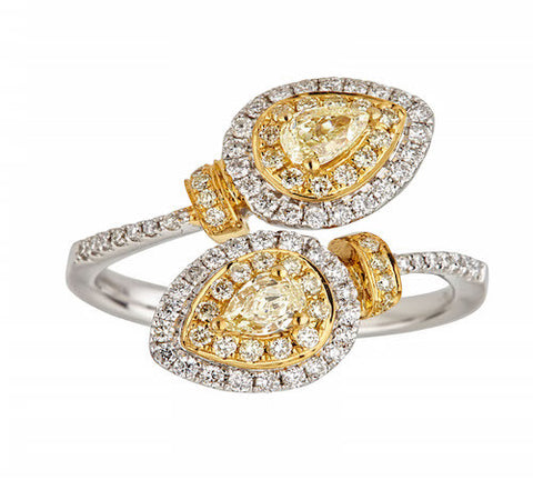 18K GOLD YELLOW DIAMOND RING SKU# 80009