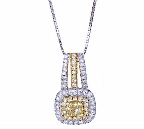 18K GOLD YELLOW DIAMOND PENDANT SKU# 80012