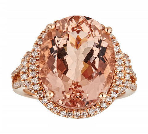 14K GOLD MORGANITE RING SKU# 80019