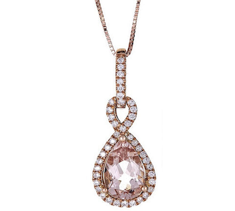 14K GOLD MORGANITE PENDANT SKU# 80023