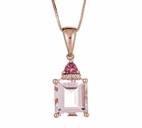 14K GOLD MORGANITE PENDANT SKU# 80037