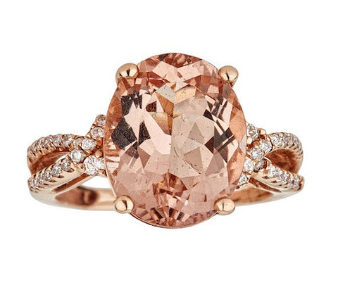 14K GOLD MORGANITE RING SKU# 80042