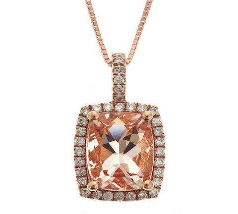 10K GOLD MORGANITE PENDANT SKU# 80044