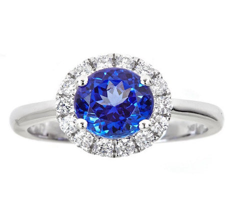 18K GOLD TANZANITE RING SKU# 80046