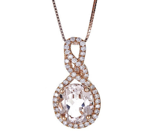 14K GOLD MORGANITE PENDANT SKU# 80057