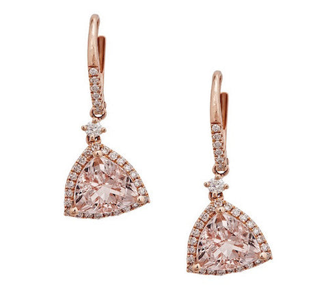 14K GOLD MORGANITE EARRING SKU# 80058