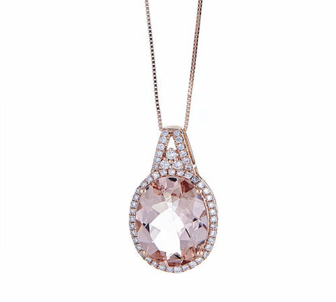 14K GOLD MORGANITE PENDANT SKU# 80067