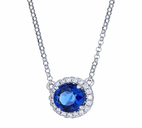 18K GOLD SAPPHIRE PENDANT SKU# 80074