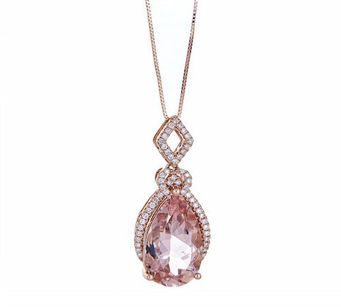 14K GOLD MORGANITE PENDANT SKU# 80090