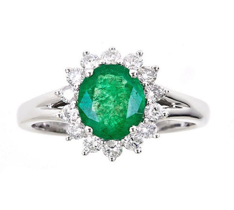 18K GOLD EMERALD RING SKU# 80092