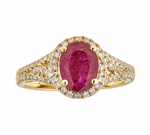 18K GOLD RUBY RING SKU# 80093